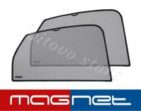 Mitsubishi Lancer (2000-2010) комплект бескрепёжныx защитных экранов Chiko magnet, задние боковые (Стандарт)