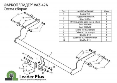 LADA (ВАЗ) X-Ray (16–) Фаркоп (тягово-сцепное устройство)