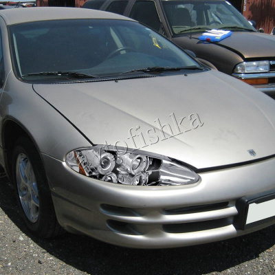 Dodge Intrepid 98-04 фары передние тюнинг хром, ангельские глазки, комплект 2 шт.